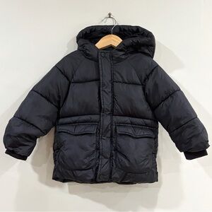 ZARA Toddler Puffer Jacket Black Hooded Coat 2–3 Years Winter